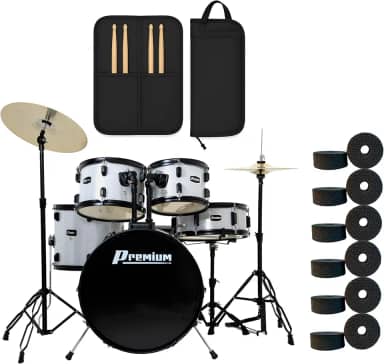 Premium DX420 SL Bateria Acústica Completa 20″ Prata