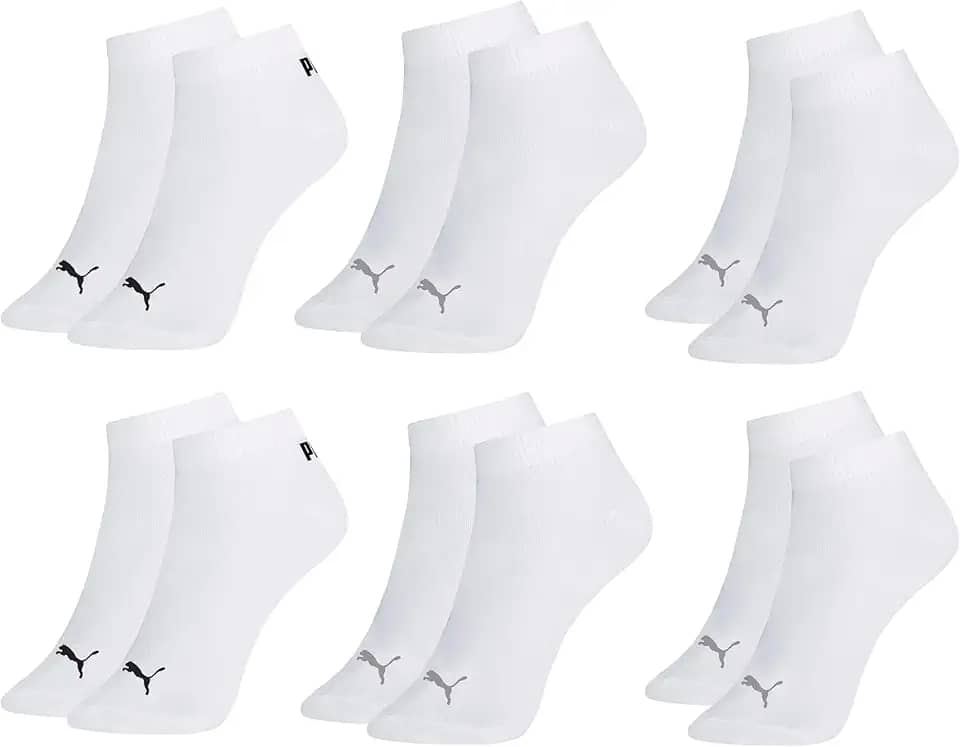 Kit 6 Pares Meia Puma Cano Curto Soquete Academia Everyday Esportiva Masculino Adulto Original