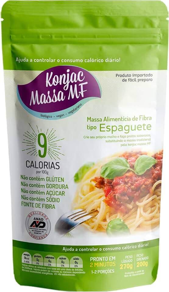 Konjac Massa MF Macarrão Espaguete Zero Carboidrato Konjac Massa Mf 270G