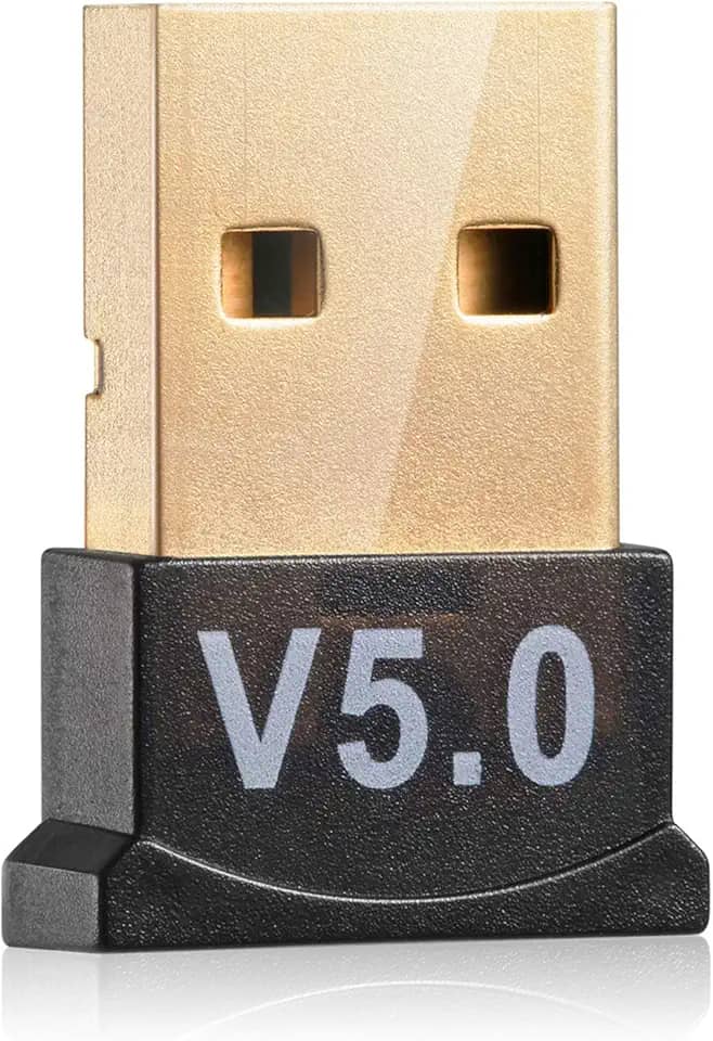 Receptor Bluetooth 5.0 USB Adaptador Wireless para PC, Notebook, Laptop, Fones de Ouvido, Gamepad e Impressora (Preto)