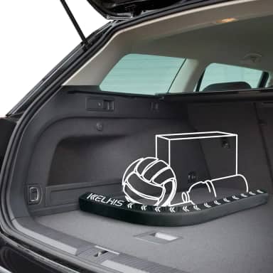 Kelhis Flexistick Organizador de porta-malas de carro – Acessórios exclusivos para organização de armazenamento de veículos flexíveis para inicialização automática, SUV e Sedan (98 cm)