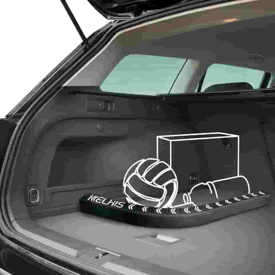 Kelhis Flexistick Organizador de porta-malas de carro – Acessórios exclusivos para organização de armazenamento de veículos flexíveis para inicialização automática, SUV e Sedan (98 cm)