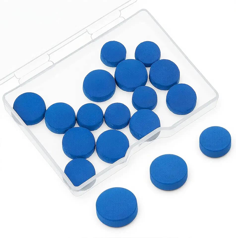 15 peças de pontas de taco de bilhar para taco de sinuca kit de reparo de substituição para tacos de mesa de sinuca com caixa de armazenamento azul 10 12 13 mm