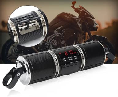 OPL5 Sistemas de alto-falantes para motocicletas BT à prova d'água, montagem em barra, 7/20.3-3.2 cm com entrada auxiliar, USB, microSD, rádio FM, sistema de amplificador de áudio para motocicleta ATV