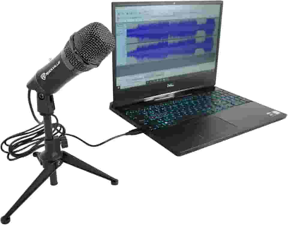 Rockville Z-STREAM Microfone Condensador USB para Computador Youtube Zoom Podcasting Gaming Skype Twitch Streaming Home Studio Gravação Laptop Microfone Desktop com tripé + Para-brisa