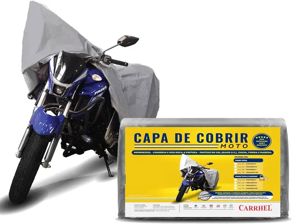 Capa para cobrir Moto 100% Forrada e impermeavel - Tamanho G