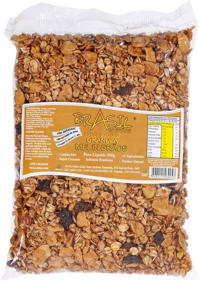 Granola Sabor Mel Brasil In Grãos 500g