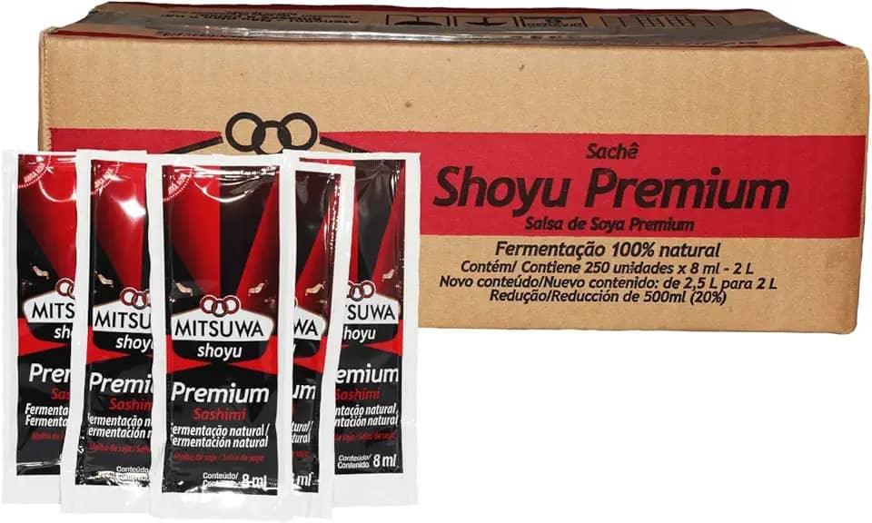 Molho Shoyu Premium Sache Mitsuwa C/ 250 Unidades