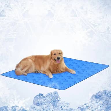 Tapete Gelado para Cachorros, Almofada Refrescante para Cães, Grande, Azul - Tapete Auto-Refrescante, Ativado por Pressão, Para Cães e Gatos, com 90x68cm
