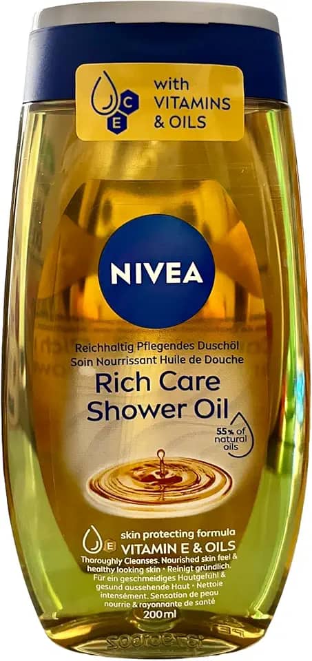 Nivea Óleo de banho Natural Caring 200 ml para pele seca