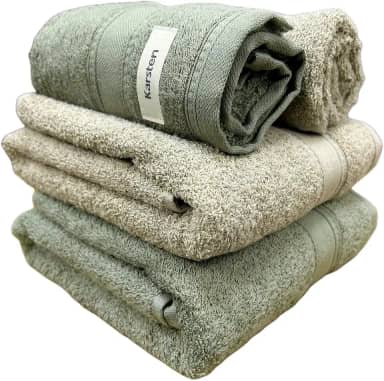 Jogo de Toalhas de Banho Linea 100% Algodão Karsten Lisa Grosa Macia AntiPilling Jacquard - 4 Peças