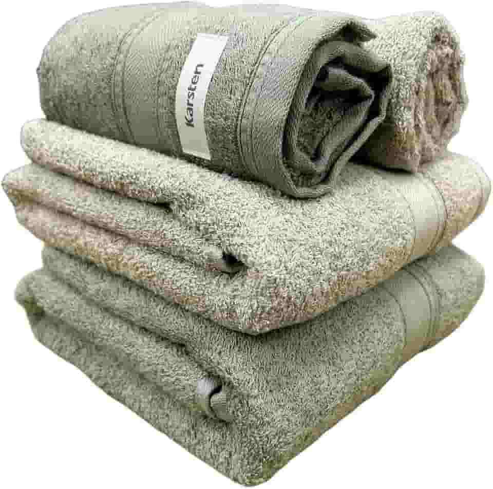 Jogo de Toalhas de Banho Linea 100% Algodão Karsten Lisa Grosa Macia AntiPilling Jacquard - 4 Peças