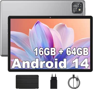 Tablet MARVUE Pad M17, Android 14,Tela de 10.1 Polegadas, Com Capa Protetora, 16GB+64GB Expansível até 1TB, Processador Octa-Core, Wi-Fi, GMS, Câmera Dupla 12MP + 5MP, Tela1280x800