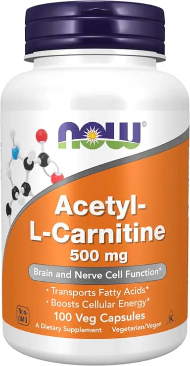 Acetyl L Carnitina 500 Mg (100 Vcaps) Now Foods