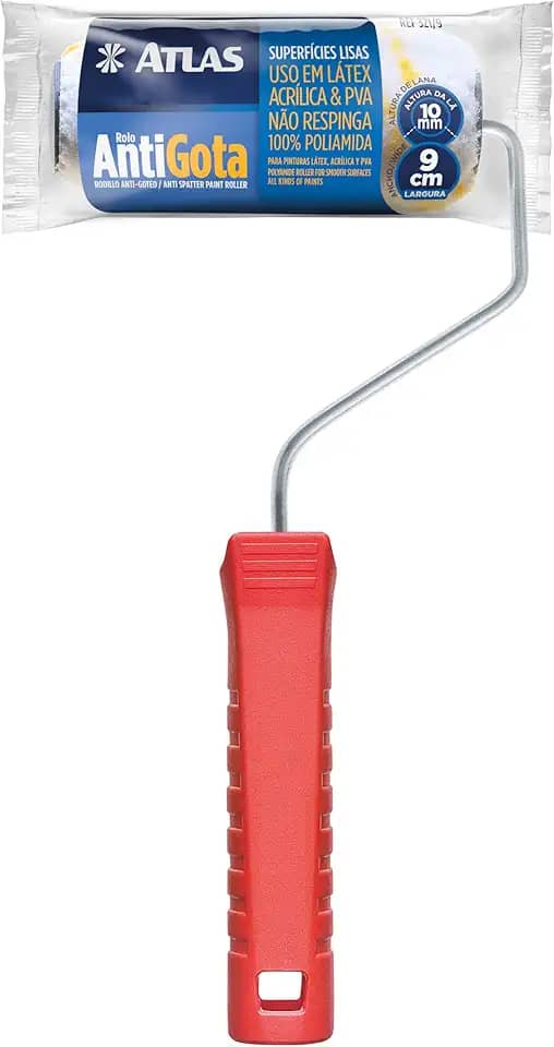 Atlas - Rolo Anti-gota Produzido em Poliamida de 9cm com Manta de 10mm de Altura