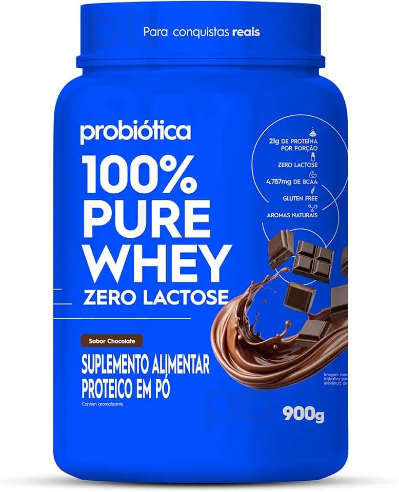 100% Pure Whey Zero Lactose (900G) - Chocolate, Probiótica