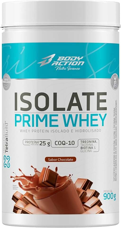Isolate Prime Whey 900g Sabor Chocolate Bodyaction