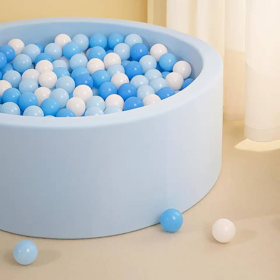 kids Piscina de bolinhas redonda de foam (azul)