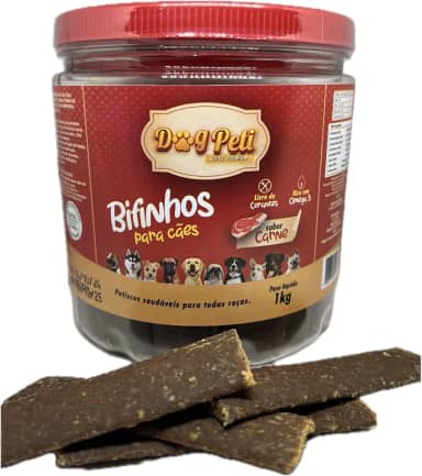 Petisco Carne Bifinho Dog Peti para Cães Super Premium 1kg (Carne)