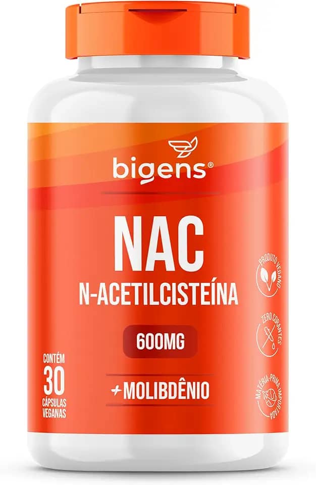 NAC N-acetilcisteína 600mg, 30 cápsulas veganas, Biogens