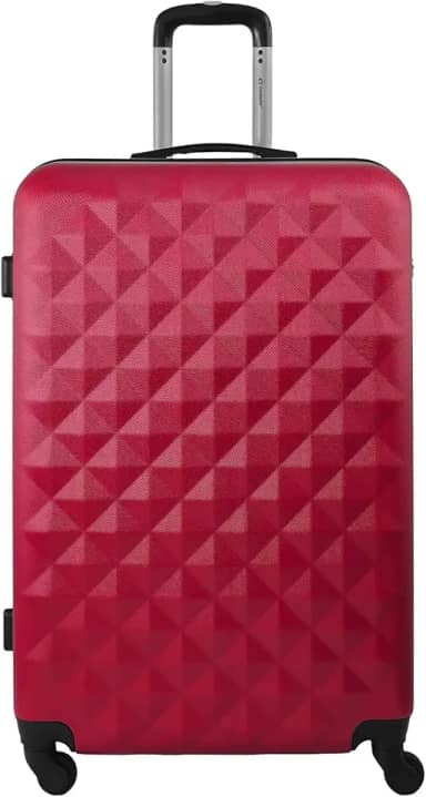 Mala de Viagem Grande 32kg Rígida ABS Rodas 360 Gladiador Diamond D1G (Cereja)