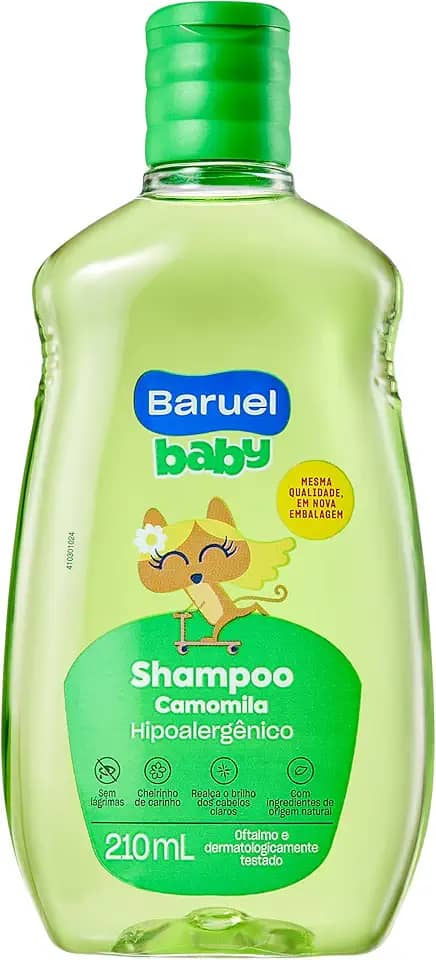 Shampoo Infantil Camomila 210ml – Baruel Baby