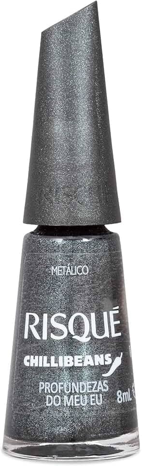 Esmalte Cinza Risqué & Chilli Beans Profundezas do Meu Eu Metálico 8ml