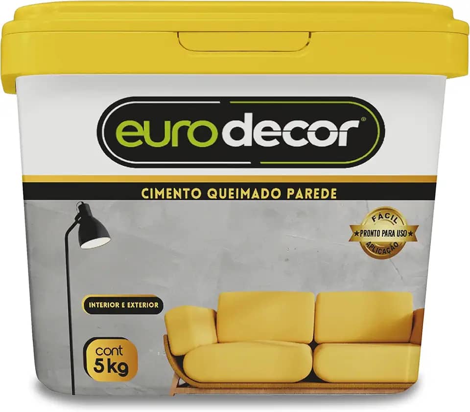Cimento Queimado para Parede Pronto Eurodecor 5Kg (Cinza Crômio)