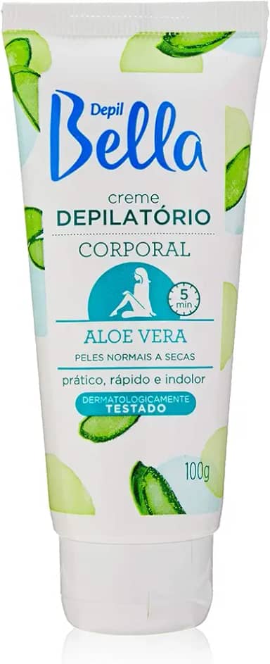 Creme Depilatório Corporal com Aloe e Vera, Depil Bella, 100G