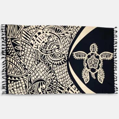 Canga e Saída de Praia Poliéster Tartaruga Tribal