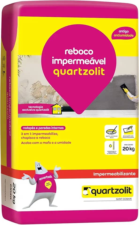 IMPERMEABILIZANTE REBOCO IMPERMEÁVEL QUARTZOLIT - SACO 20KG