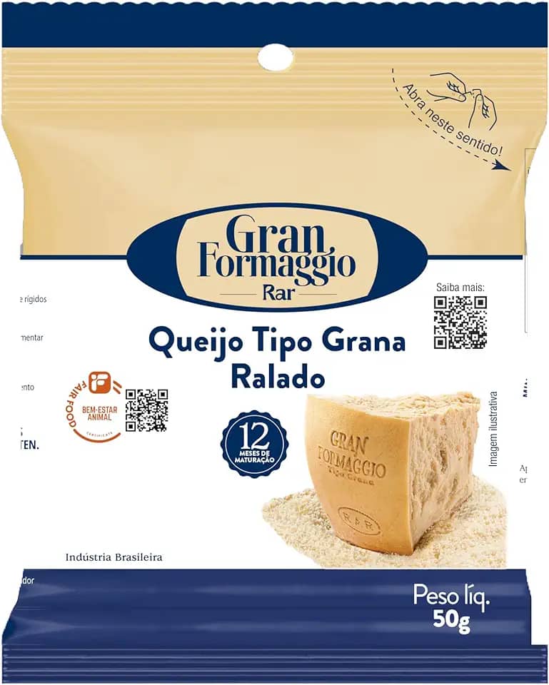 Queijo Tipo Grana Ralado 50g
