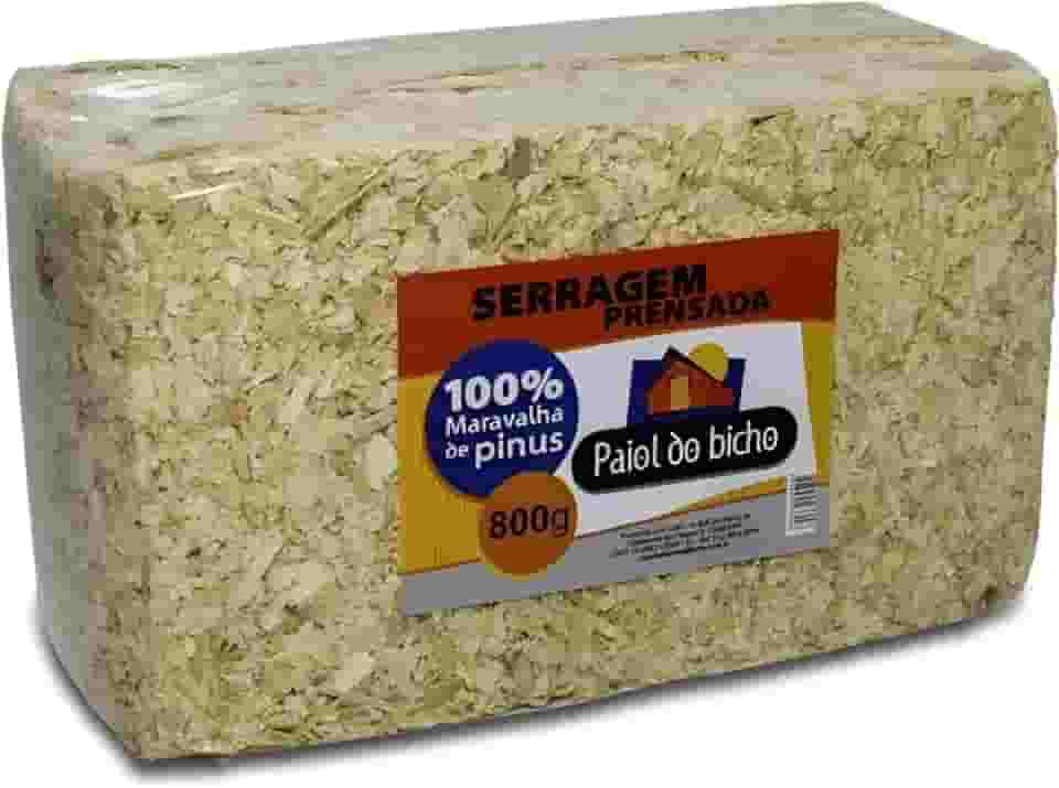 Serragem Maravalha Prensada Para Hamster Roedores Aves e Compostagem 800g