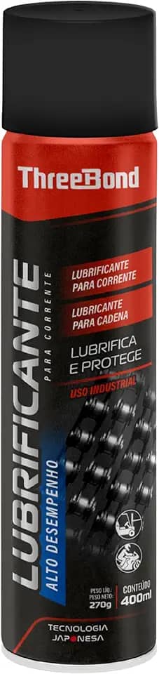 Lubrificante Spray para Corrente ThreeBond 400ml | Antiferrugem, Alta Aderência, Uso em Moto e Bike