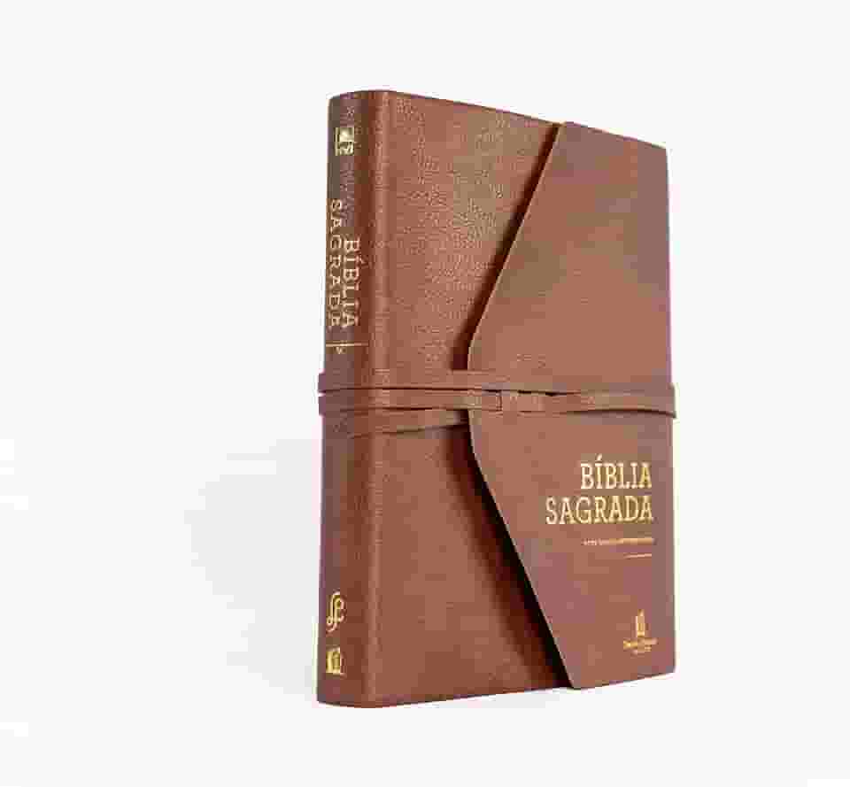 Bíblia NVI, Couro Soft, Marrom Artesanal, Espaço para Anotações, Leitura Perfeita