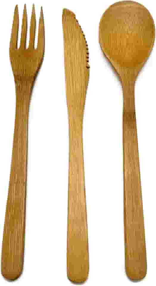 Kit Talheres em Bambu - 3 Peças