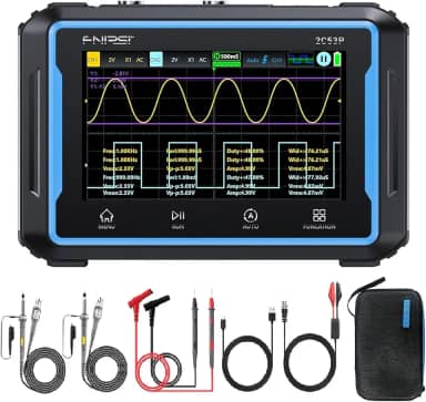 WESTOBiG 【2c53p plus atualizado com estojo de transporte】 Osciloscópio 3 em 1 / multímetro/gerador de sinal dds tablet tela sensível ao toque osciloscópio automotivo digital portátil 2 can