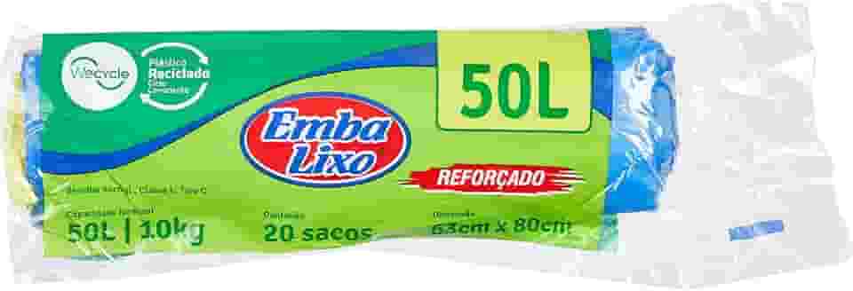 Embalixo Saco Lixo Wecycle Reforçado Azul 50 Litros Pacote De 20 Unidades