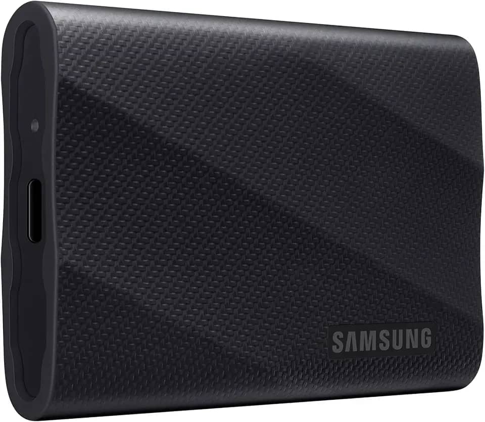 SAMSUNG SSD portátil T9 1TB, USB 3.2 Gen 2x2 Unidade externa de estado sólido, velocidade de leitura de até 2.000 MB/s para jogos, estudantes e profissionais, MU-PG1T0B/AM, preto