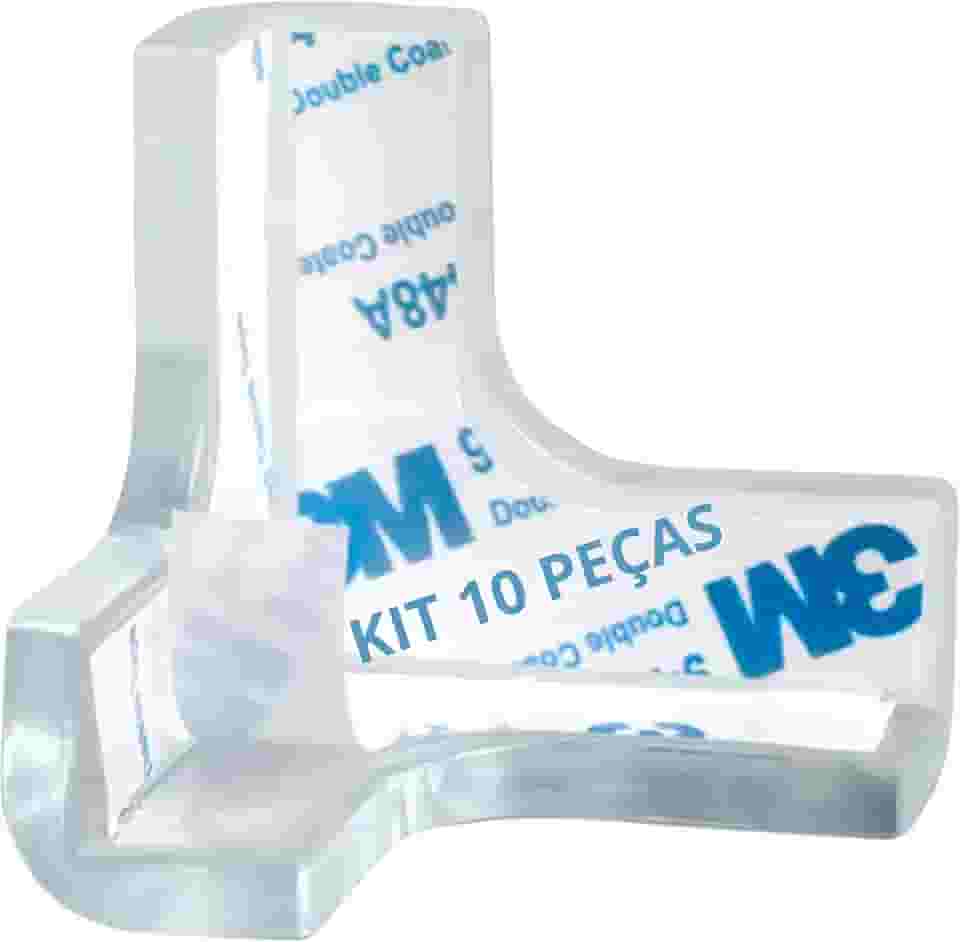 Vittak Kit 10 Protetores de Quina Silicone Transparente com Adesivo Cantoneira Móveis Mesa Rack Prateleira Proteção de Bebê e Idoso