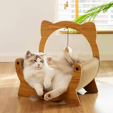 Sofá arranhador para gatos, sofá, cama de papelão, cama arranhadora para gatos internos (formato C)