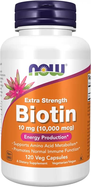 Biotina 10000mcg (120 Vcaps) Now Foods