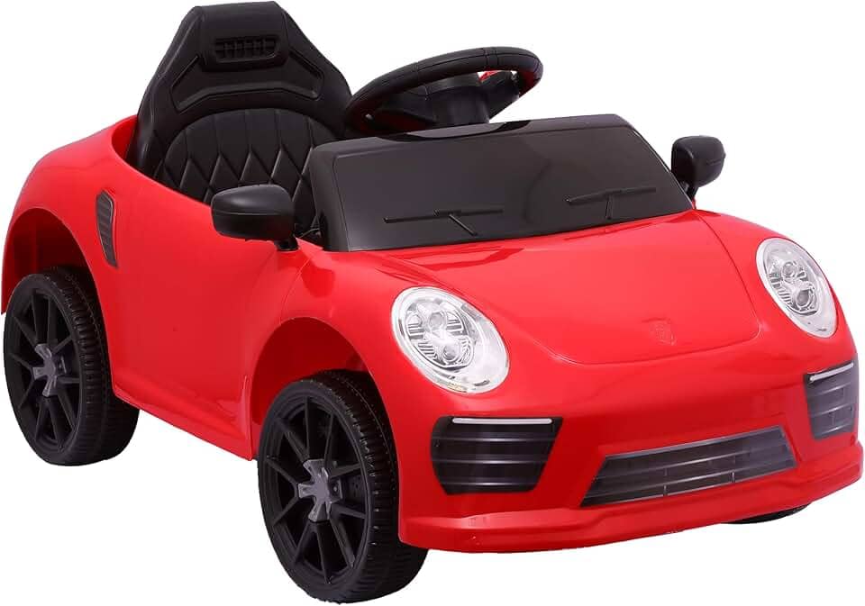 Zippy Toys Carro Elétrico Compact com Controle Remoto 6V, Vermelho