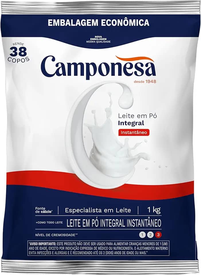 Camponesa - Leite em Pó Integral Instantâneo 1Kg