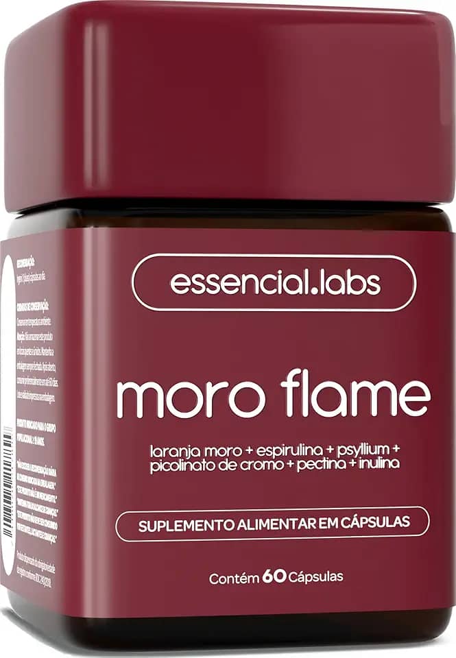 MORO FLAME - Morosil + Spirulina + Picolinato de Cromo + Psyllium + Inulina + Pectina Cítrica - Fórmula Exclusiva