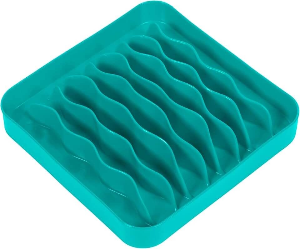 PET GAMES - Comedouro Funcional Flexivel e Lento Que Atiça a Procura por Alimentos para Cães e Gatos - Pet Wave - Verde