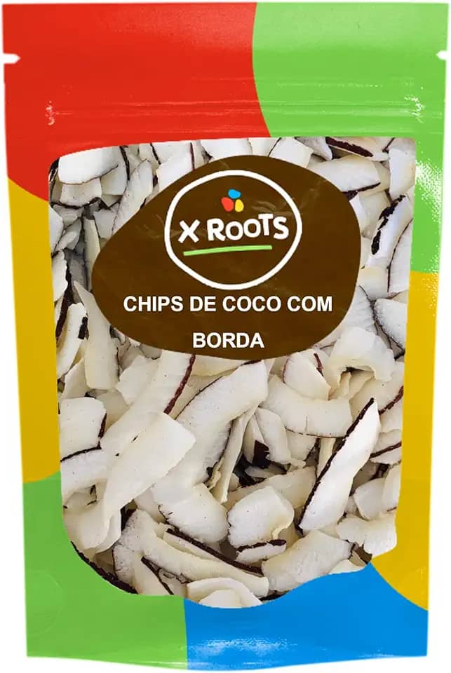Chips de Coco Sem Açucar com Borda 1kg - X Roots