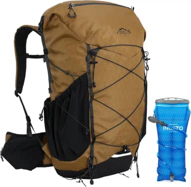 IX INOXTO Mochilas com estrutura interna de caminhada de 45 L com bexiga de água de 3L e capa de chuva para acampamento, mochila, viagem