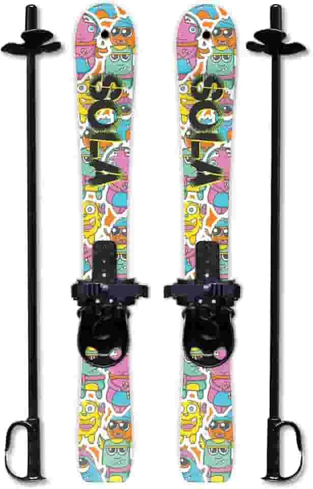 SOLA Winnter Sports Esportes Infantil Esquis de Neve e Polos com Encadernação Idade 2- 4