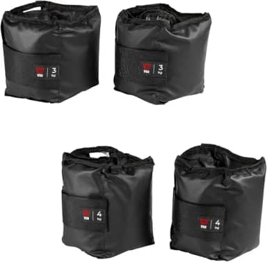 Kit Par Caneleiras Peso 3kg + 4kg Tornozeleira de Peso Treine em Casa Academia Pilates Fisioterapia Treino Funcional Crossfit